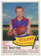 FOOTSCRAY: 1966 Scanlens "Footballers" Die-Cut No. 54 Ted Whitten. VG.