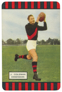 ESSENDON: 1954 Coles "Victorian Footballers" (Series 1), John Coleman. Excellent condition.