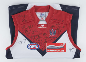 MELBOURNE: c.2014-2015 guernsey, numerous signatures including Daniel Cross, Jack Watts, Jeff Garlett,& Nathan Jones.