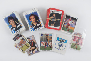 SELECTION OF MOSTLY 1980s-1990s TRADING CARDS: with 1981 Scanlens [114/168] plus numerous duplicates, 1989 Stimorol "Autograph" [100+ including duplicates], 1993 Scanlens "Select" [48, incl. duplicates], plus a few other oddments. (350+)
