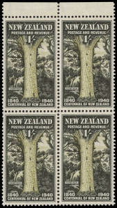1940 (SG.613-625) &frac12;d - 1/- Centennial, complete set in marginal blocks of 4. Superb. [Retail: $500].