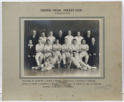 Various team photographs including the Cherrio Social Cricket Club 1937-38 (by Pullan Cooke, Brunswick); St. Jude's C.C. 1907-08 (by The Allan Studio, Collingwood); Ascot Vale Football Club 1937 Premiers (by Dover Studio, Moonee Ponds); plus one other, a