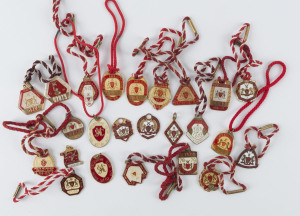 SOUTH MELBOURNE CRICKET CLUB: A collection of 1951-52 to 1993-94 membership medallions and fobs, including some Football/Cricket types. (25, all different).