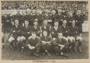 FITZROY FOOTBALL CLUB 1935: Official team photograph by C.E.Boyles & Son; mounted on backing card. Overall 20 x 25cm.Although Fitzroy finished the season in 7th position, the photograph includes their Brownlow medallist for 1935, Haydn Bunton, Snr. It was - 2