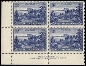 1959 (SG.6a & 12a) Ball Bay 3d Green (40, incl. Imprints) & 2/- Deep Blue (9, incl. Imprint). Fresh MUH. Cat.£560+.
