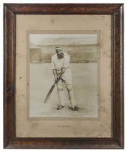 W.G. GRACE: framed and glazed photographic copy of a famous 1890 painting of "WG" by Archibald Stuart Wortley, overall 53x65cm.