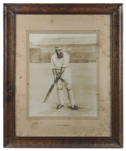 W.G. GRACE: framed and glazed photographic copy of a famous 1890 painting of "WG" by Archibald Stuart Wortley, overall 53x65cm.