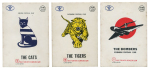 1973 SCANLENS: Club Mascot Sticker inserts, [11/12] ex No 9 (North Melbourne). Poor to Good. Seldom offered.