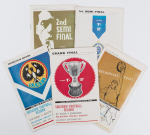 The Football Record: Special editions for the 1965 1st Semi-Final (Geelong v Essendon); the 2nd Semi-Final (Collingwood v St.Kilda);  the Prelim. Final (Collingwood v Essendon) and the Grand Final (Essendon v St.Kilda). Also the Football Record for the Vi