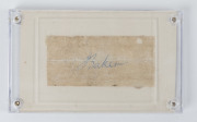 COLLECTION OF MEMORABILIA: with Phar Lap related items including newspaper cut-out his first winning race result (April 27,1929 at Rosehill) with signature of winning jockey Jack Baker on piece affixed to reverse; also Geroge Moore's signature on photogra - 2