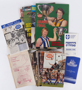 The Football Record: 1978 editions for 16 of the Home-and-Away Rounds, together with the Special Editions for the Elimination Final (Carlton v Geelong), the Second Semi-Final (North Melbourne v Hawthorn), the Preliminary Final (North Melbourne v Collingwood), and the Grand Final (Hawthorn v North Melbourne). Also, 4 other items. (Total: 24).