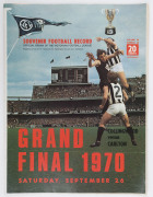 The Football Record: Special editions for the 1970 1st Semi-Final (St.Kilda v South Melbourne); the 2nd Semi-Final (Carlton v Collingwood); the Preliminary Final (St.Kilda v Carlton) and the Grand Final (Carlton v Collingwood). (Total: 4). The 1970 Gran - 2