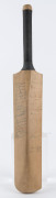 A mini-bat (50cm) signed to reverse of the blade by the Australian and English teams of 1956 (some faded); also signed on the front by Don Bradman, Jack Hobbs, Denis Compton, Freddie Brown, George Duckworth and others.Provenance: The estate of A.E.James, - 2