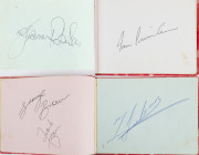 RICHMOND: autograph book with mid 1980s player signatures including Brian Taylor, Graham Teasdale, Michael Roach, Jim Jess & Dale Weightman, also noted Ron Richards (Collingwood); also 2003 "Eat 'Em Alive" Richmond football with facsimile player signature - 2