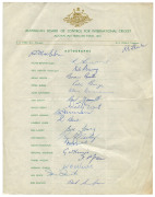 AUSTRALIA 1961: The Australian team long-sleeved jumper issued to BRIAN BOOTH, with his name ("BOOTH B.") in ink on the manufacturers label; match worn. Offered together with an official postcard of the team and an official team sheet signed by Booth and - 2