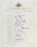 AUSTRALIA IN ENGLAND 1964: A small notebook/ledger in which the team physiotherapist, A,E. James, has recorded individual player's ailments and the treatments he administered. 14pp (plus blank pages). - 2