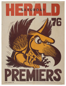 HAWTHORN: 1976 original WEG Premiership poster. Good condition. 66.5 x 50cm.