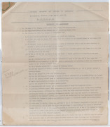 BROKEN HILL RACING CLUB. Historical documents comprising 1901 Petty Cash book, 1901 Tattersalls document, 1909-1920 Wages Book (several pages with NSW 2d Stamp Duty adhesives affixed), 1929 Rules & Memorandum of Association 10-page document, and a 1956 il - 3