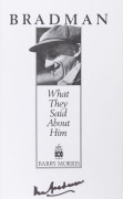 DON BRADMAN: A collection of four books about him, all signed by him for the collector; "Bradman : A Biography.." by Michael Page (1990); "Bradman : What they said about him" by Barry Morris (1994); "Bradman ; An Australian Hero" by Charles Williams; and, - 2