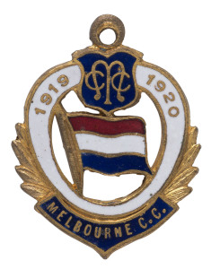 MELBOURNE CRICKET CLUB, 1919-20 membership badge, made by C. Bentley, No.4253.