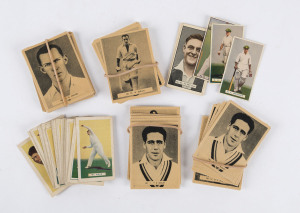 An accumulation including 1951 Potter & Moore (English Players) Famous Cricketers (2 complete sets + odds; 19 of the 20 Australian players; alos various odds from Hoadleys, Allens, etc. (qty). Mainly VG condition.