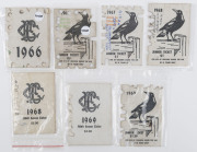 Collingwood: 1966, 1968 & 1969 Member's Season Tickets, each with Fixture List & hole punched for each game attended. Also, School or Junior Tickets for 1966, 1967, 1968 & 1969. (7 items).