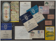 1956 MELBOURNE: framed and glazed display of memorabilia belonging to DORIS CARTER, General Manager of the Australian Women's Team at the Melbourne Olympics, including her personal invitation from the Organizing Committee to "The Solemn Opening of the Con - 2