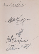 A delightful autograph album with nearly 120 signatures gathered from teams playing in Sydney, mainly during the 1930s. Includes the Australian team v South Africa (Sydney, 2nd Test Dec.1931) which Australia won by an innings and 155 runs (Rigg 127, Bradm - 5