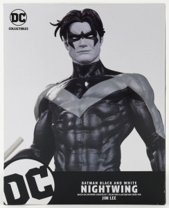 BATMAN DC Comics Black and White Nightwing collector's statue with artwork by Jim Lee, limited edition in original box