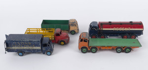 DINKY TOYS Foden "Regent" tanker, Guy "Lyons Swiss Rolls" truck, Foden lorry, Leyland Comet truck, and a Guy lorry with green tray, used fair condition only, (5 items)