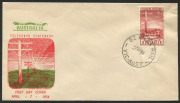 Australia: First Day & Commemorative Covers: 7 Apr. 1954: 3½d Telegraph Centenary on unaddressed Turley/Mappin FDC (scarce emerald shade!) from ST. KILDA RAIL.