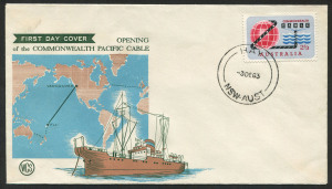 Australia: First Day & Commemorative Covers: 3 Dec.1963: 2/3 COMPAC Cable on unaddressed WESLEY FDC from HAY.