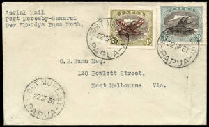 24 Sept. 1931 (AAMC.P32) Port Moresby - Samarai cover, flown by P.H.Moody on the inaugural flight over this route. [10 flown]. Ex Ray Kelly. Cat.$900.