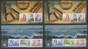 Australia: Decimal Issues: AUSTRALIA: 1999 (SG.MS1852 & MS1852c) "Australia 99" Navigators Miniature Sheets, perforated & Imperforate pairs. (4) MUH.