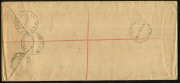 NEW GUINEA - Aerophilately & Flight Covers: 1938 Rabaul-Sydney Return Flight cover (AAMC.P133), Kavieng registration handstamp, attractively franked with Dated Bird Airs values to 3d, Kavieng, Rabaul, Sydney & Ashfield (NSW) backstamps. - 2