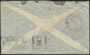 NEW GUINEA - Postal History: 1939 (May 19) airmail cover to Adelaide with Undated Birds 2&frac12;d green (SG.179a x2) tied by LAE datestamp, on reverse SALAMAUA transit and ADELAIDE arrival datestamps, cover with small opening faults at top. Scarce use of 2&frac12;d gr - 2