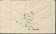 NEW GUINEA: 1937 (Oct 18) registered cover to England with Coronation set tied by POST OFFICE/SALAMAUA datestamps, Salamaua registration handstamp in violet, fine condition. - 2