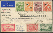 NEW GUINEA - Aerophilately & Flight Covers: 1938 (May 30) New Zealand despatch for Carpenter Airlines&nbsp;Australia-Salamaua-Australia "boomerang" service, flown cover (AAMC.P134b), attractively franked with issues from New Guinea, Australia & New Zealand, RA