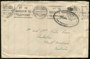 Rhodesia: Southern Rhodesia 1941 endorsed "On Active Service" at top left, stampless cover to South Australia with Salisbury machine cancel, 'RHODESIAN/OFFICIAL/AIR TRAINING CAMP' double-oval handstamp in black. The writer is the R.A.A.F. Liaising Officer