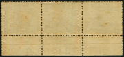 PAPUA: 1916-31 (SG.98c) 3d Lakatoi, Ash imprint strip of 3, right side unit with "Flaw on right side '3'", some tone spots & general toning, MVLH. - 2