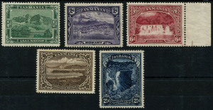 TASMANIA: 1899-1900 (SG.229, 231-33, 236) ½d, 2d, 2½d, 3d & 6d Pictorials, fine mint, Cat £116. 