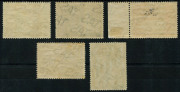 TASMANIA: 1899-1900 (SG.229, 231-33, 236) &frac12;d, 2d, 2&frac12;d, 3d & 6d Pictorials, fine mint, Cat &pound;116.&nbsp; - 2