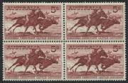 Australia: Other Pre-Decimals: 1961 (SG.327) 5/- Cattle, superbly centred block (4), 2 MUH, 2 MLH.