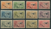 NEW GUINEA: 1931 (SG.137-148) ½d - 10/- Huts Airmail overprints; very nice condition Mint. (12).