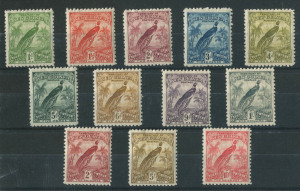 NEW GUINEA: 1931 (SG.150-161) 1d - 10/- Dated Birds, complete (12) fine Mint.