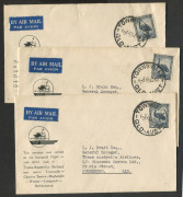 Australia: Aerophilately & Flight Covers: 7-10 April 1948 (AAMC.1159a) TAA inaugurated a Rockhampton - Townsville service on these dates, via a several intermediates: a scarce group of these flown covers comprising: Townsville - Longreach, Townsville - Wi - 2