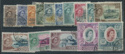 Cyprus: 1960-61 (SG.188 - 202) 2m - £1 Pictorials overprinted "Cyprus Republic", VFU. (15). Cat.£95.