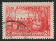 Australia: Other Pre-Decimals: AUSTRALIA: 1937 (SG.193a) 2d Sesquicentenary, "Man with tail" variety with fine cds. SG.293a - £140.