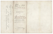 Mount Copeland Gold Mining Company 1912 lease of land in the N.S.W. Hunter & Macleay Mining District (Newcastle), signed by N.S.W. Governor, Frederic John Napier Thesiger, 1st Viscount Chelmsford, with a small hand-drawn map showing the relevant piece of - 2