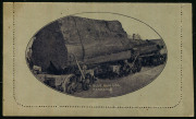 Australia: Postal Stationery - Letter Cards:1914-18 (BW:LC18/11) 1d KGV Sideface Design P12&frac12; Die 1 in purple-black on Grey Surfaced Card with Off-White/Cream Interior, "A Blue Gum Log" illustration, a few tone/soil marks, quite fine overall, Cat $150.